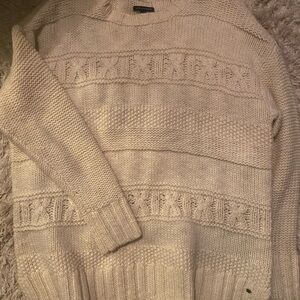 American Eagle Outfitters Cream Knit Sweater